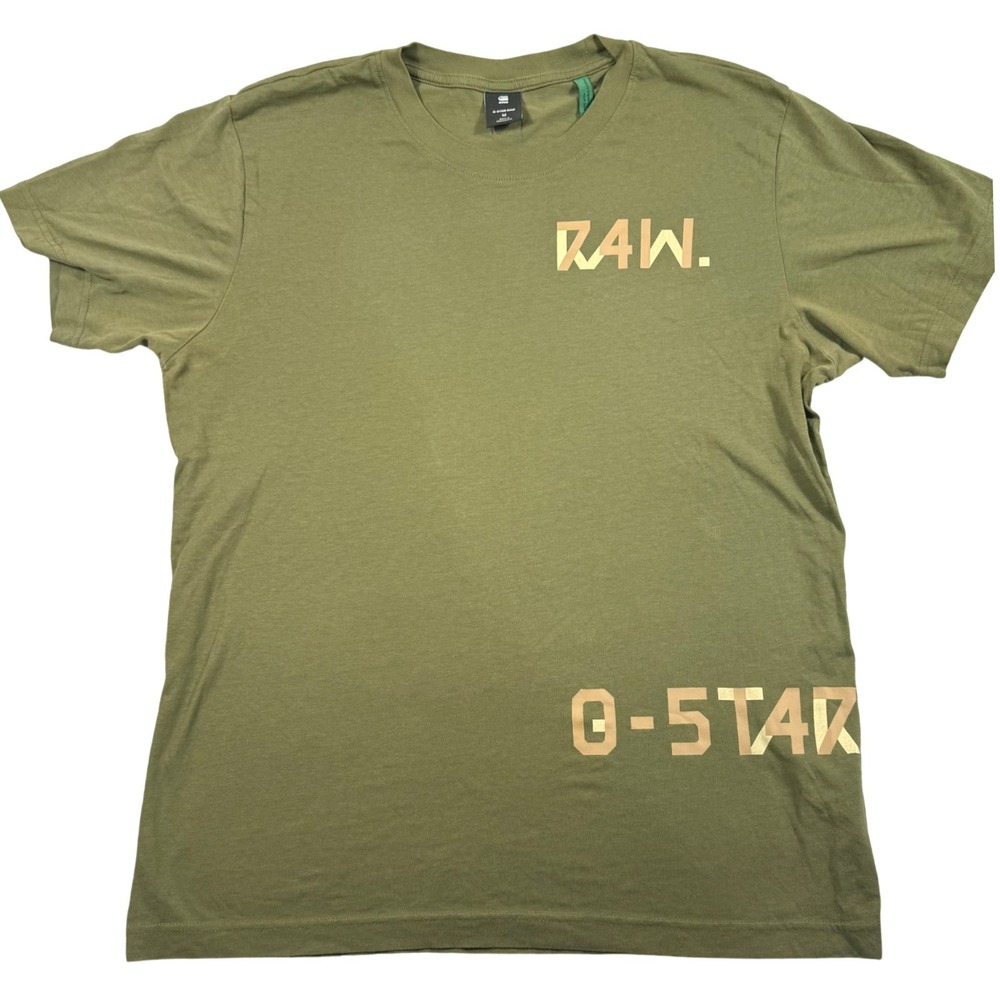 G-Star Olive Green Graphic Short Sleeve Tee